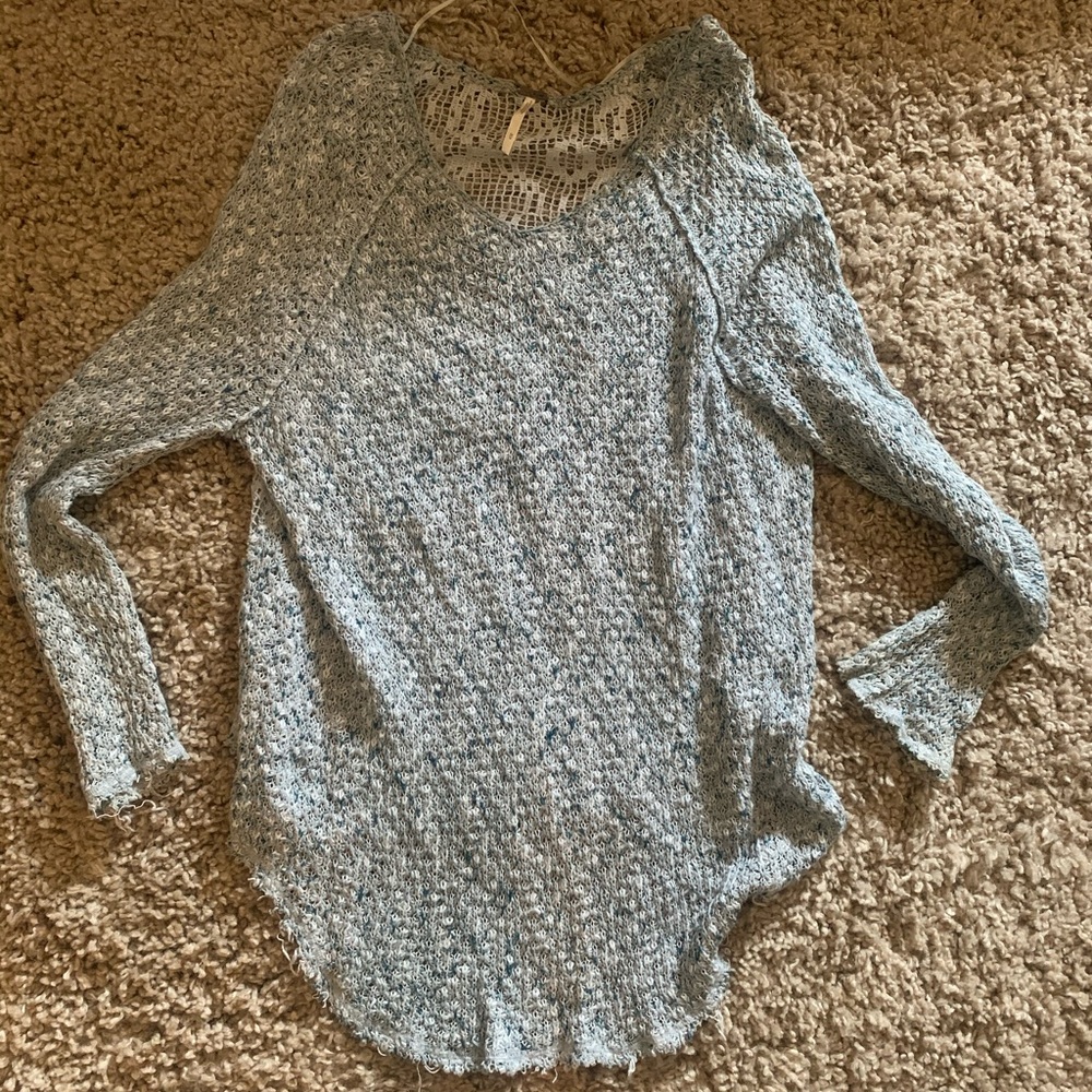 Free People Blue Sweater